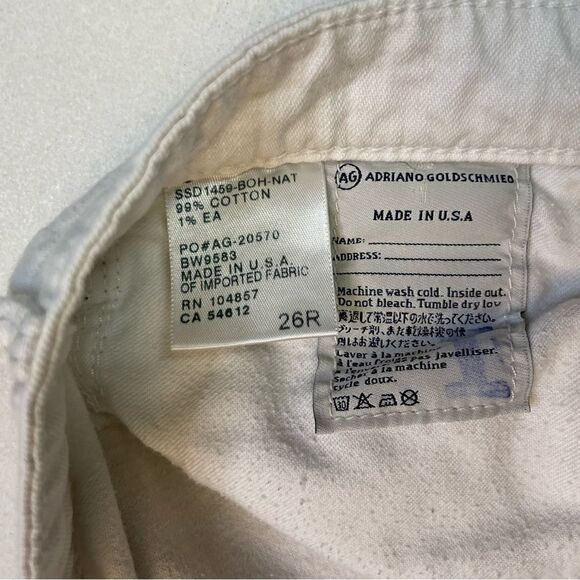 AG Adriano Goldschmied The Stevie Roll Up Slim Straight Denim Jean Women Size 26 - Picture 10 of 13
